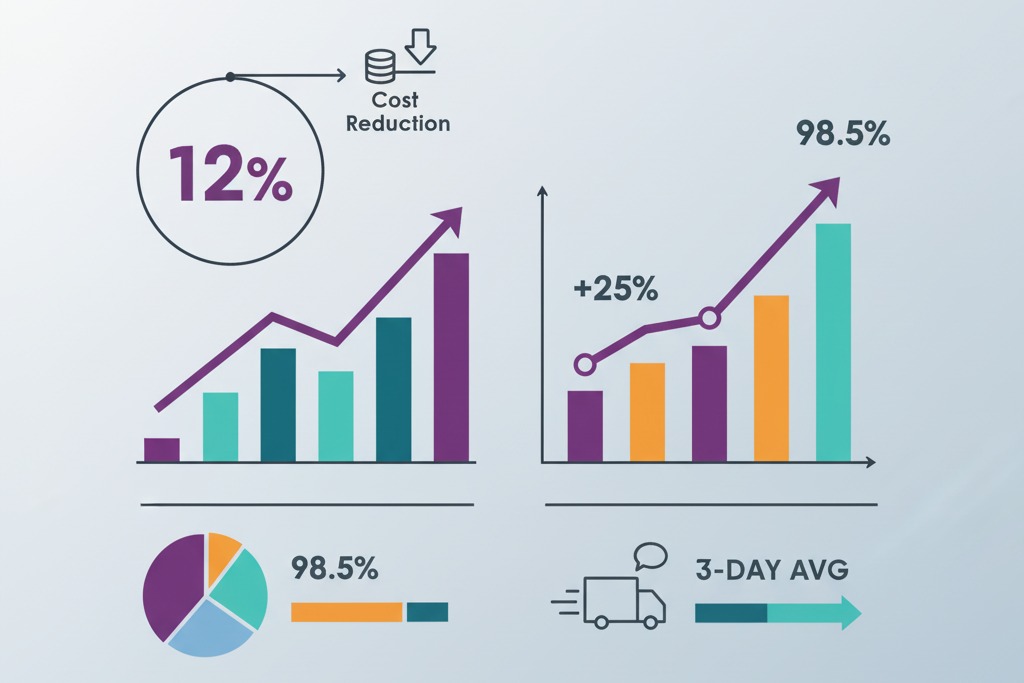 물류 성과 차트